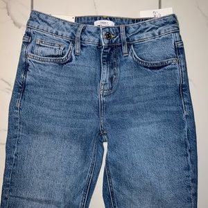 forever 21 blue straight denim jeans new